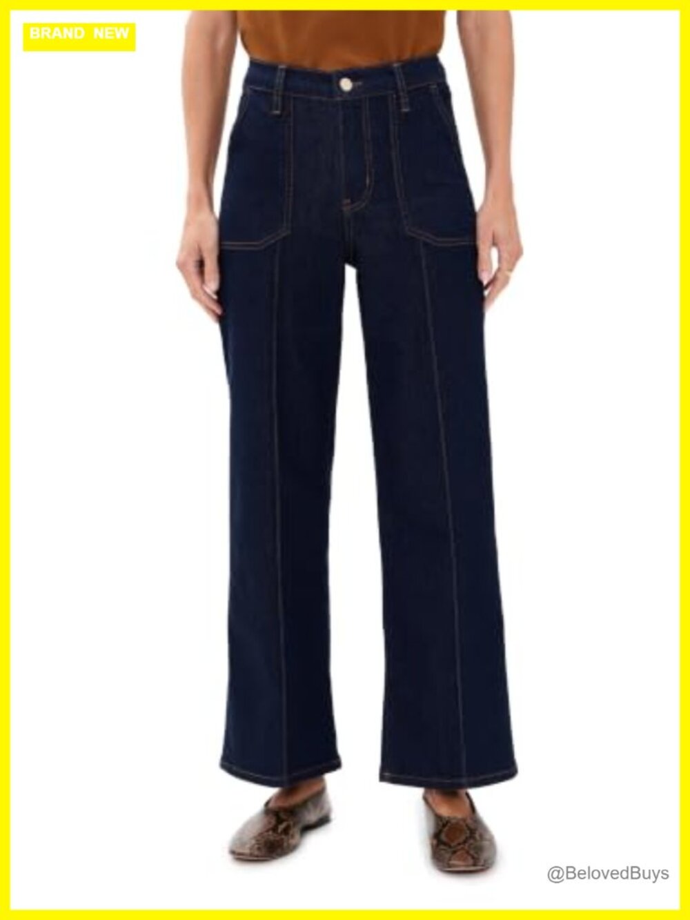 Le Pixie Slim Petite Palazzo Jeans High Rise Fitted Stretch Denim